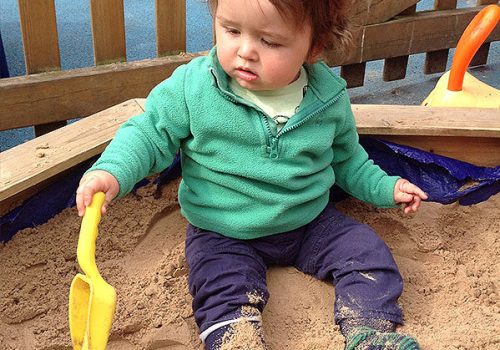 Playing in the sand